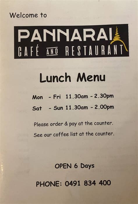 panerai dongara|pannarai menu.